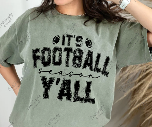 Screen Print- Football Y'all - Adult (see description for size and press info)