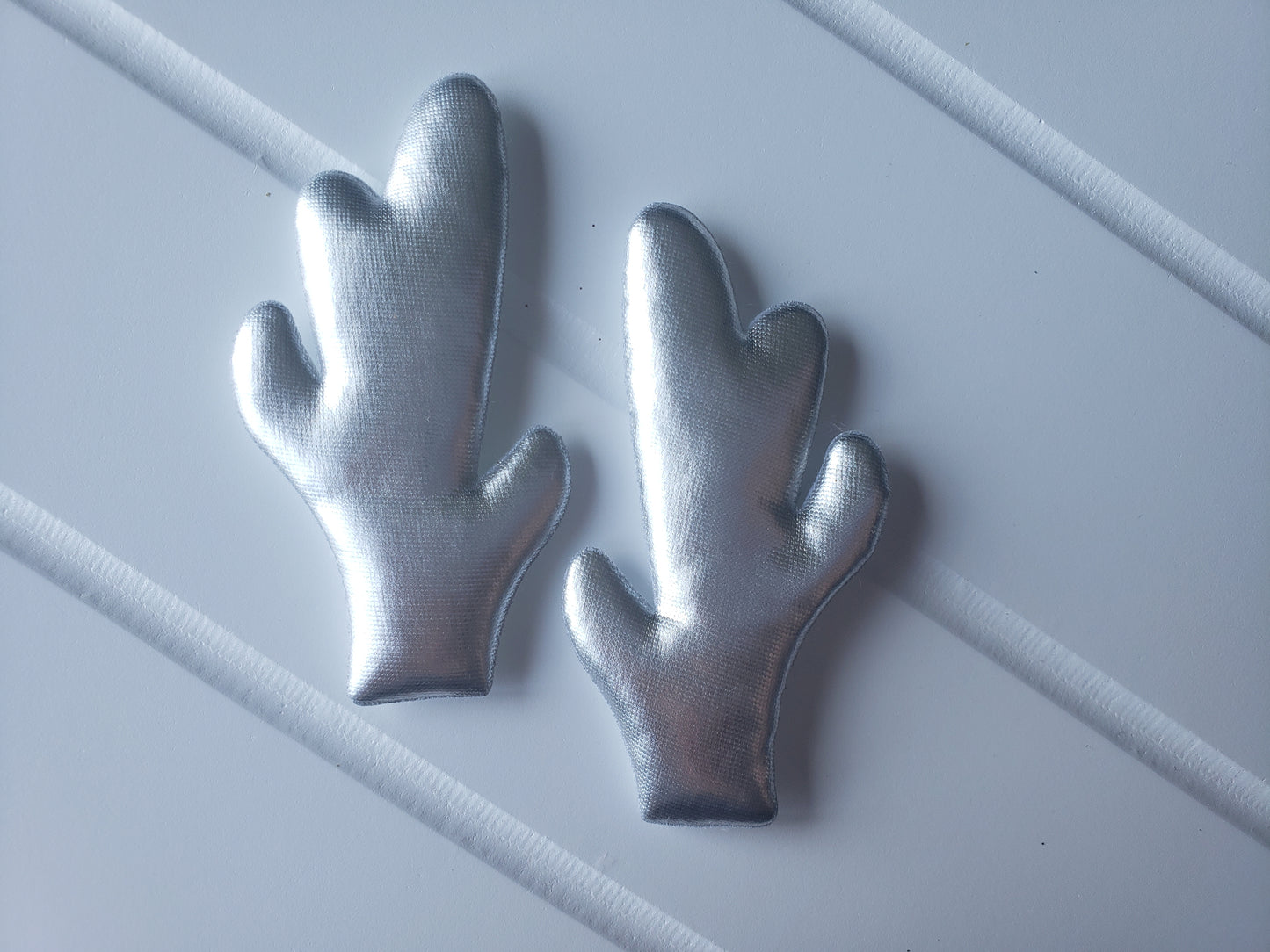 Silver Antlers 2.75 inch (single sided) sold as a pair