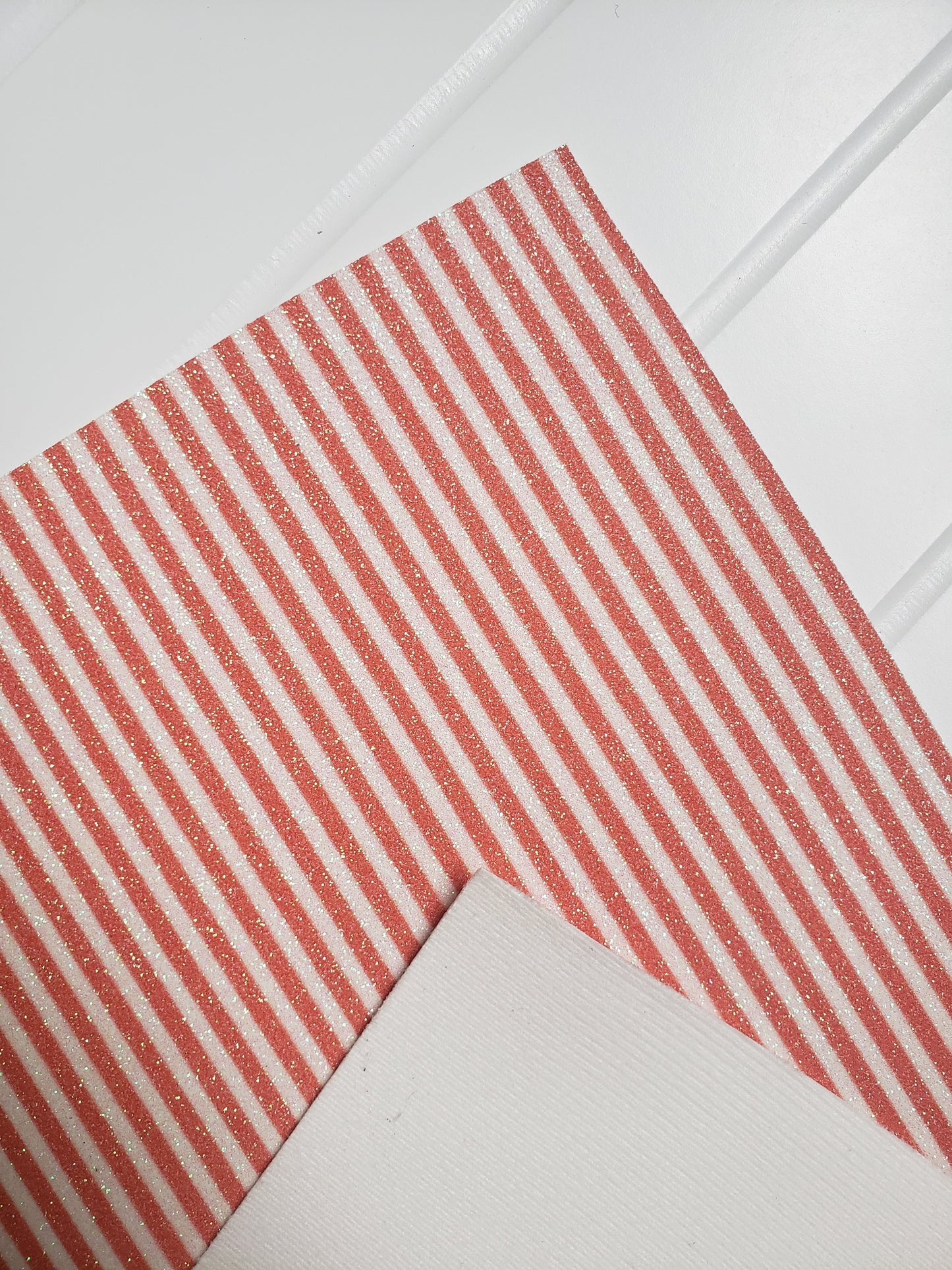 Stripe glitter fabric sheets (soft cotton backing)