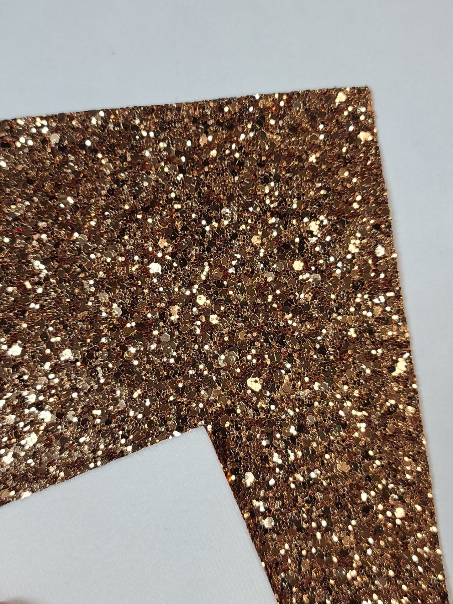 Copper Chunky Glitter Fabric Sheet