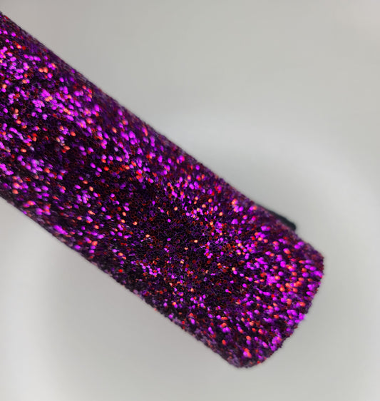 Red/Purple Chunky Glitter Sheet - soft backing