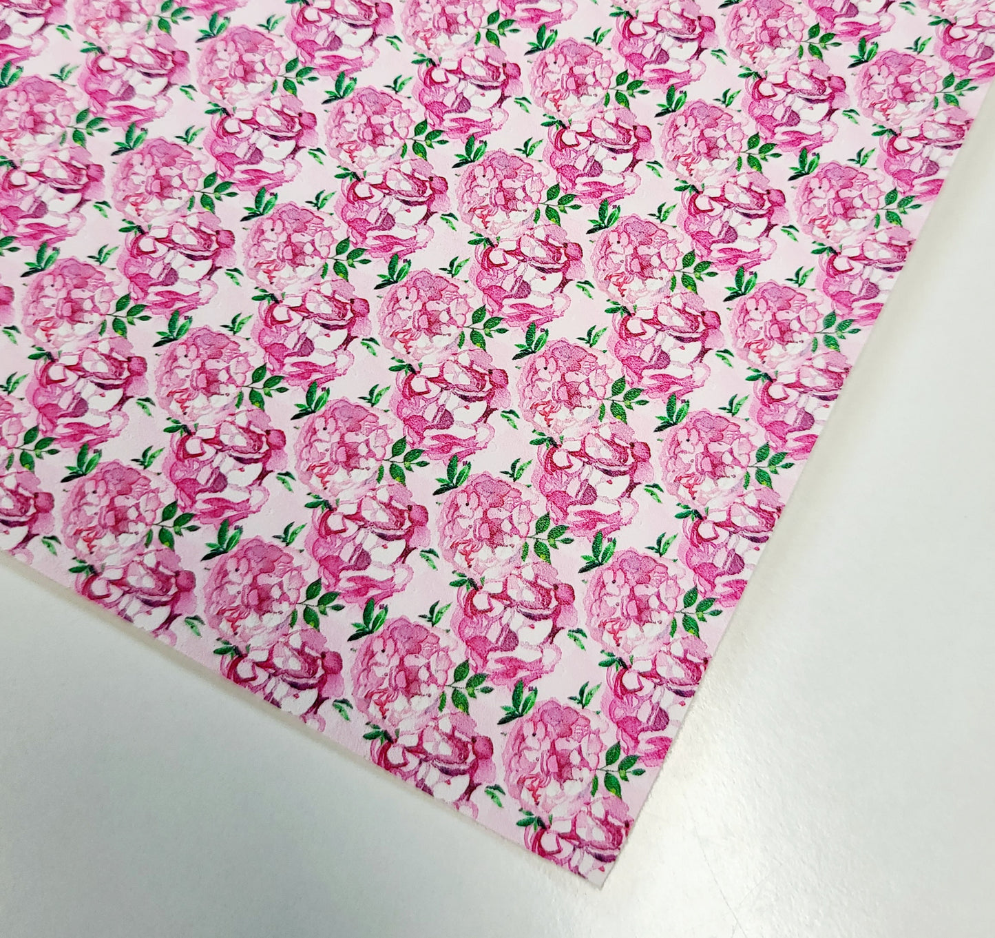 CUSTOM Pink Floral Soft Faux Leather