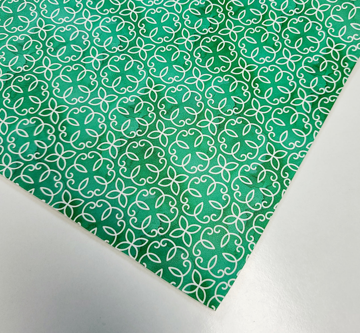 CUSTOM Green Prints Soft Faux Leather