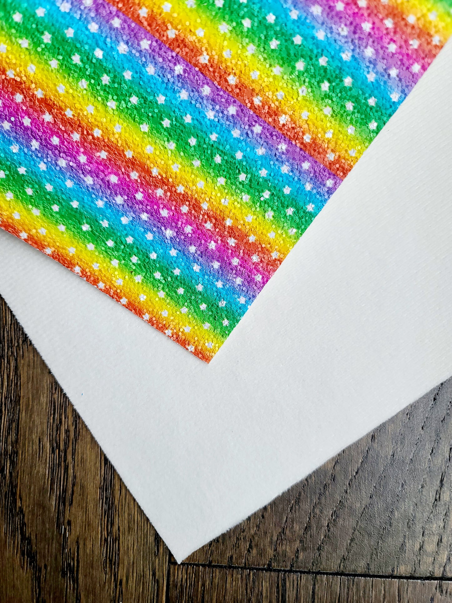 Rainbow Stars Chunky Glitter - soft back