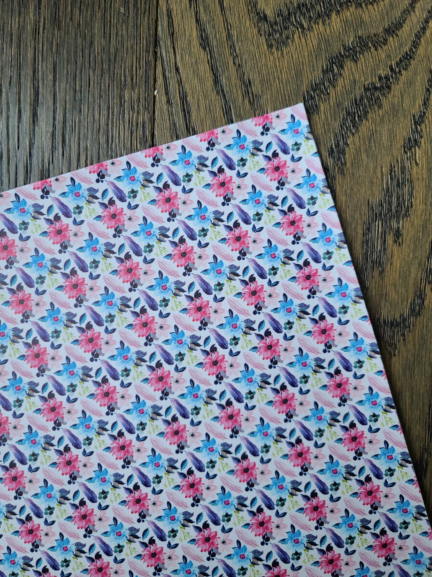 CUSTOM Floral Soft Faux Leather Print
