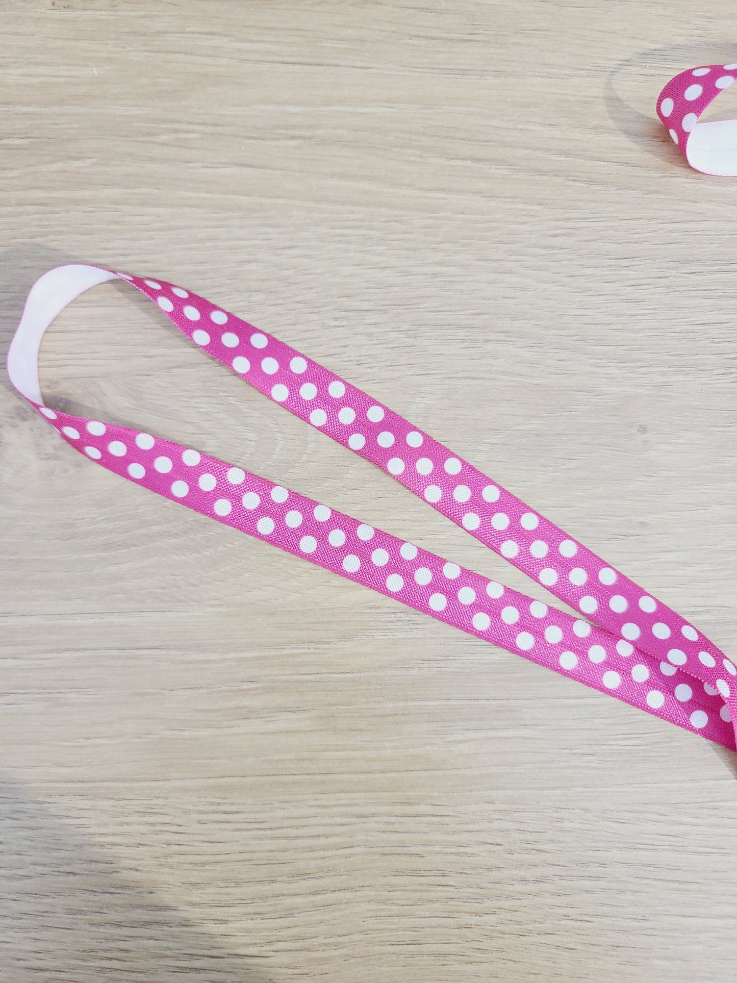 5/8" Polka Dot Fold Over Elastic (sold by the yard)