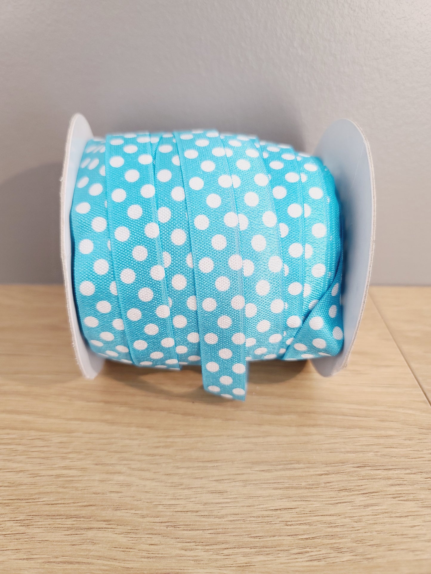 5/8" Polka Dot Fold Over Elastic (sold by the yard)