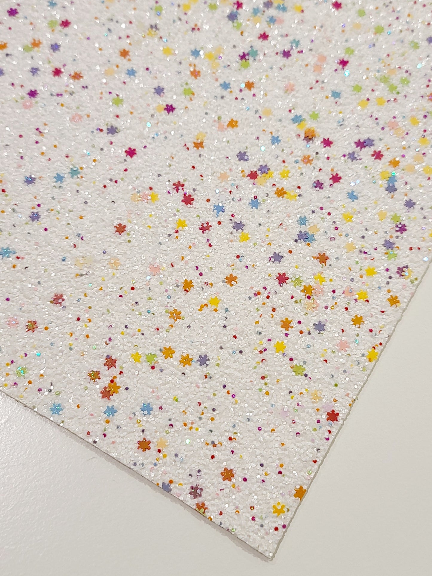 Snowflake Chunky Glitter Fabric Sheets