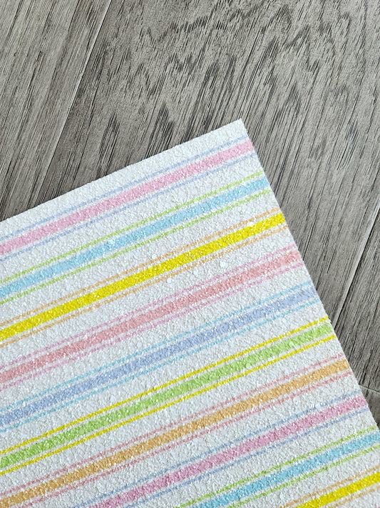 Easter Stripes Chunky Glitter Sheet