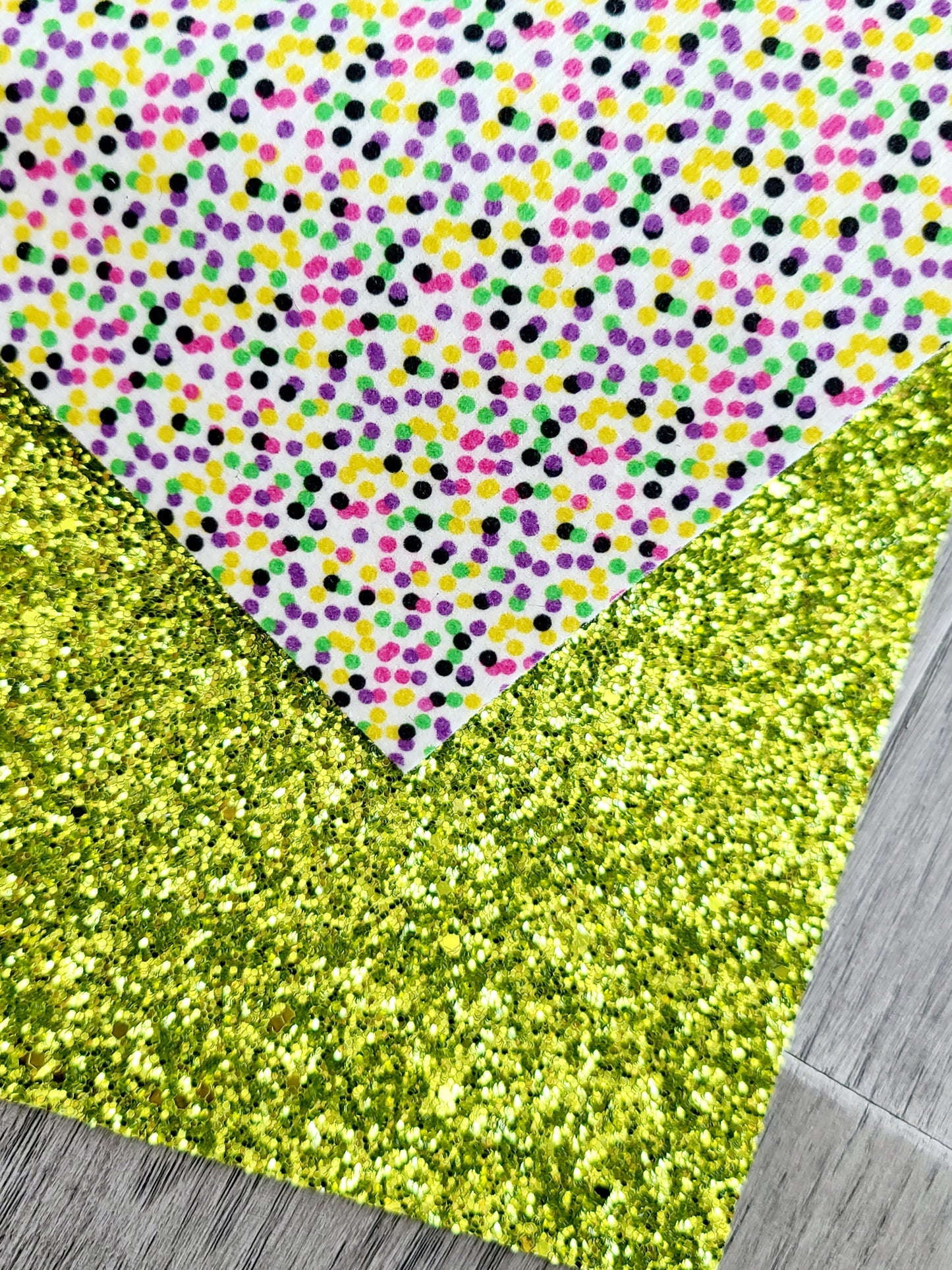 Polka Dot Print Double Sided Chunky Glitter