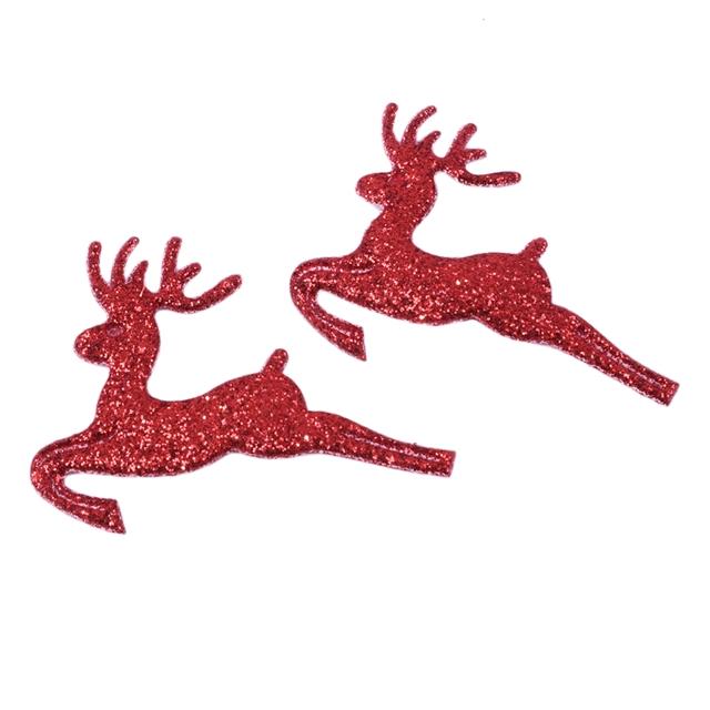 Glitter reindeer shapes - red