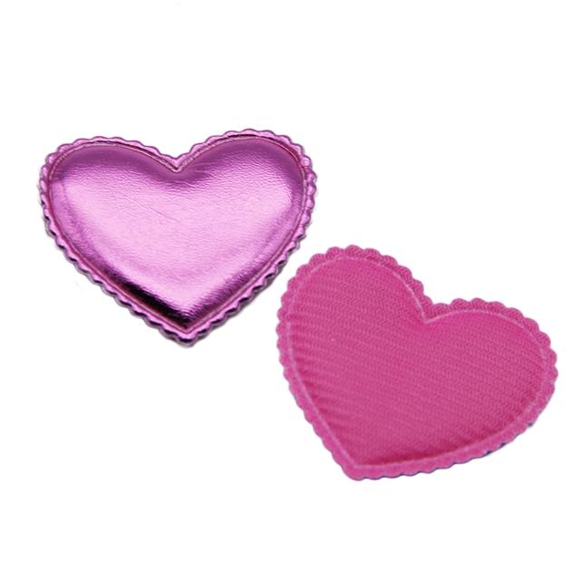 Faux Leather Shapes - Shiny Hearts