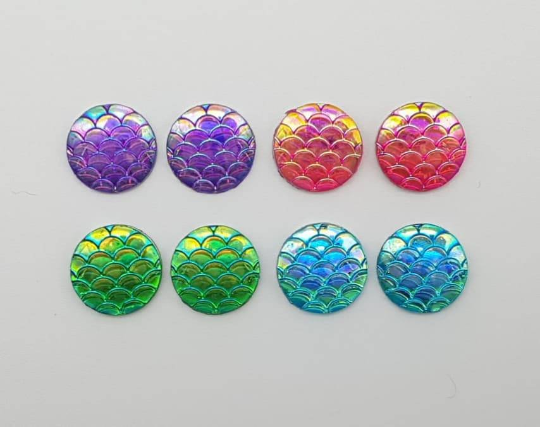 Fish Scale Beads - set of 5