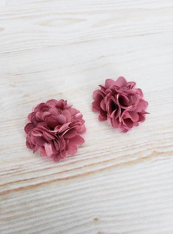 2" Mini Fabric Flowers